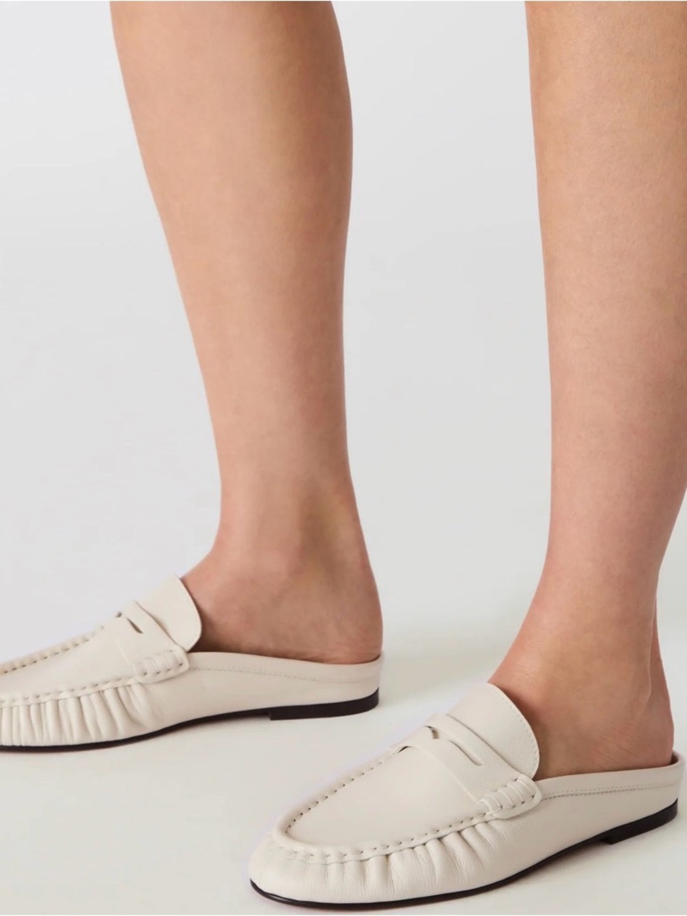 BRAND NEW Steve Madden White Leather Rafe Loafer Mule